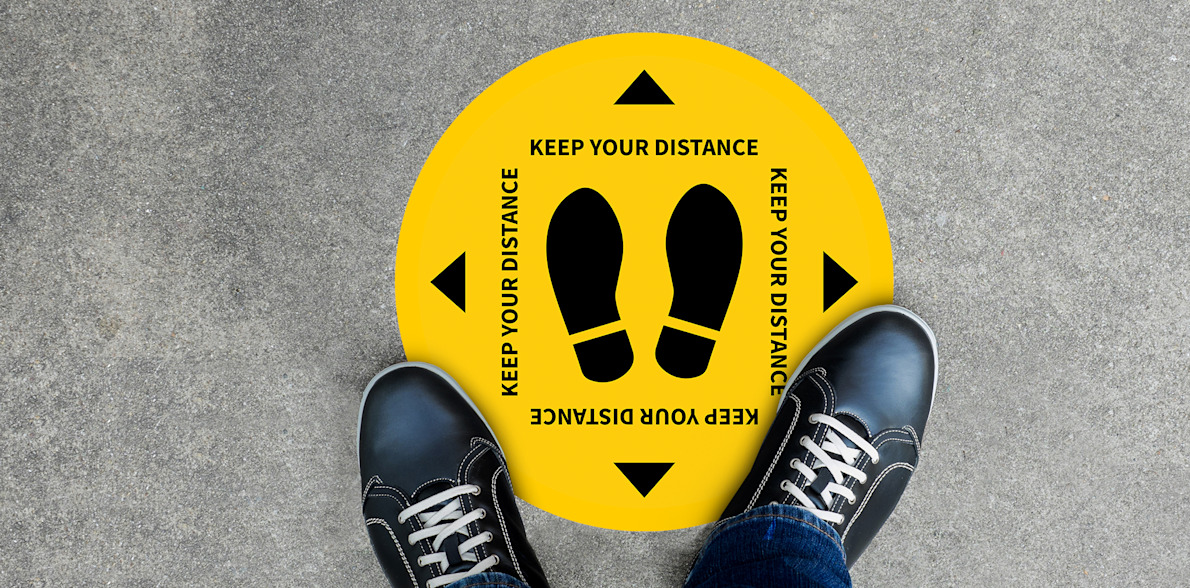 Floor stickers for social distancing sales